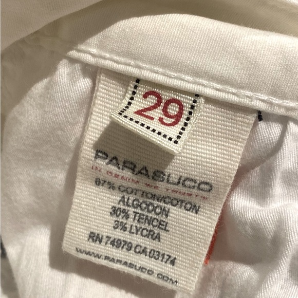 Parasuco White cargo style crop jeans Size 29 - Picture 5 of 5